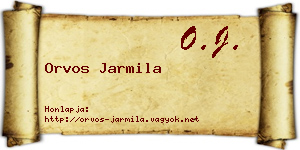 Orvos Jarmila névjegykártya